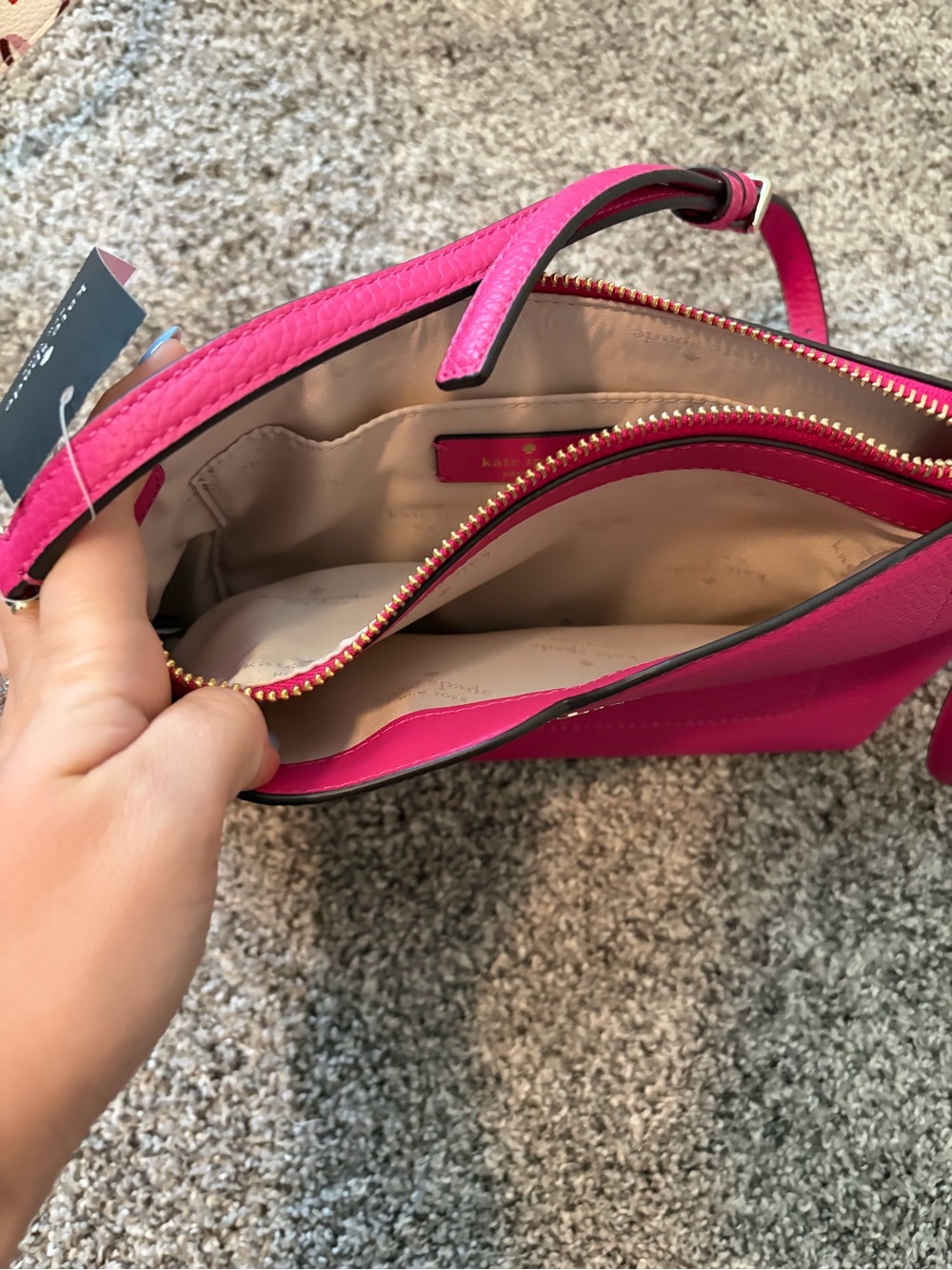 Kate Spade Hot Pink Pebbled Leather Satchel - Picture 4 of 6